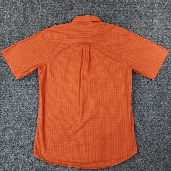 Clemson Tigers Shirt Mens Medium Orange Plaid Casual Short Sleeve Button Down - Picture 3 of 15